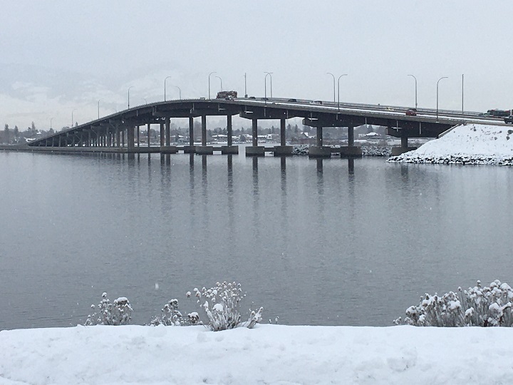 Heavy snow has caused vehicles to loose control on the William Bennett Bridge, Friday morning.