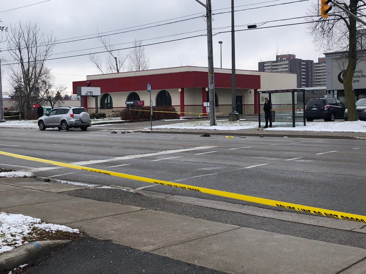 Guelph police say a pedestrian was struck and killed on Woolwich Street on Tuesday morning. 