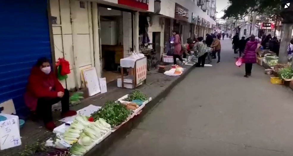 A market in Wuhan City, Hubei province, China on Jan. 29, 2020.