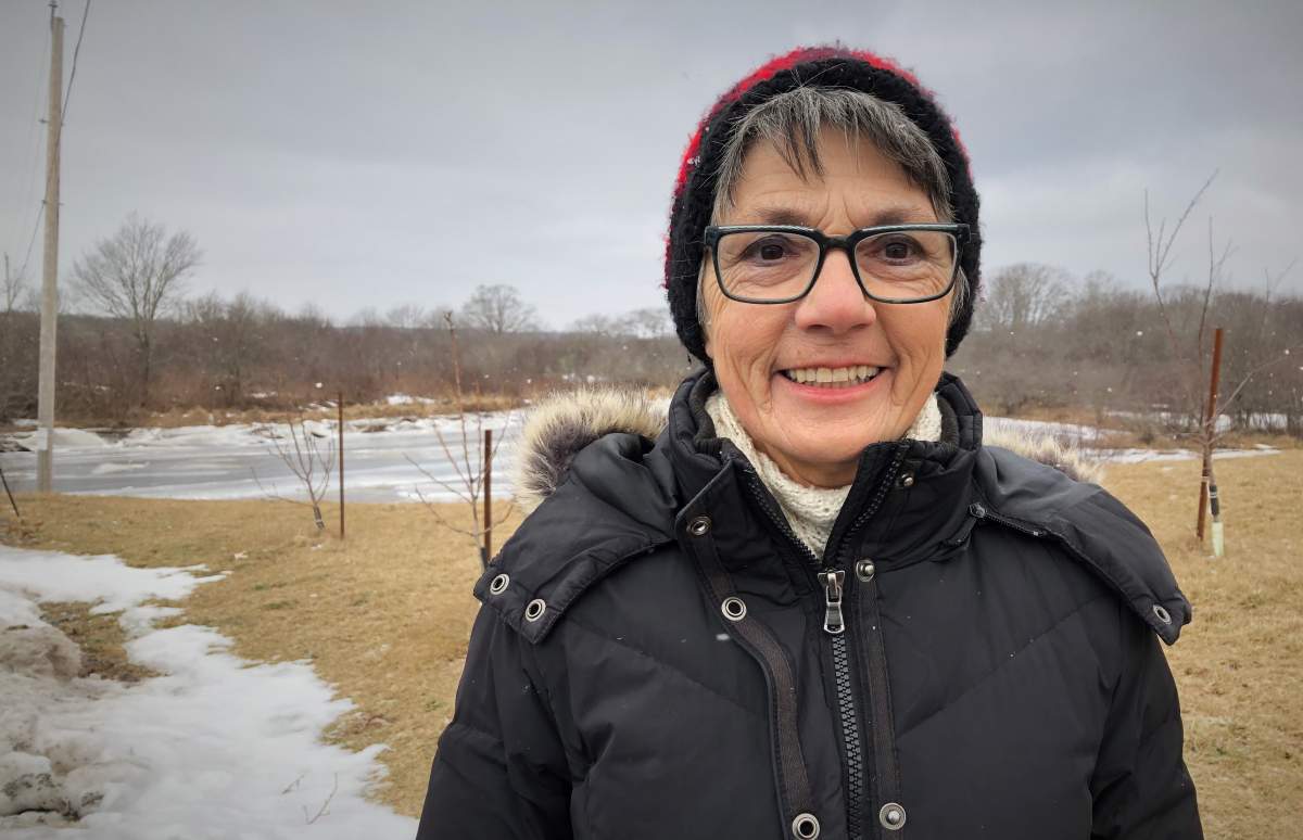 Yvonne Kerr lives in Meaghers Grant, N.S. and her family own’s the community’s River Oaks Golf Club. She’s seen here next to the old Dillman Bridge site on Jan. 30, 2019.