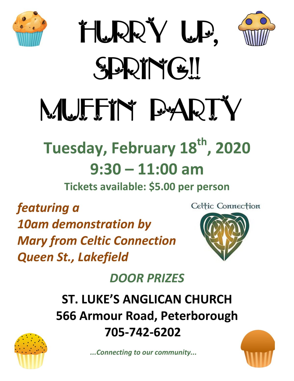 St. Luke’s HURRY UP SPRING!! MUFFIN PARTY - GlobalNews Events