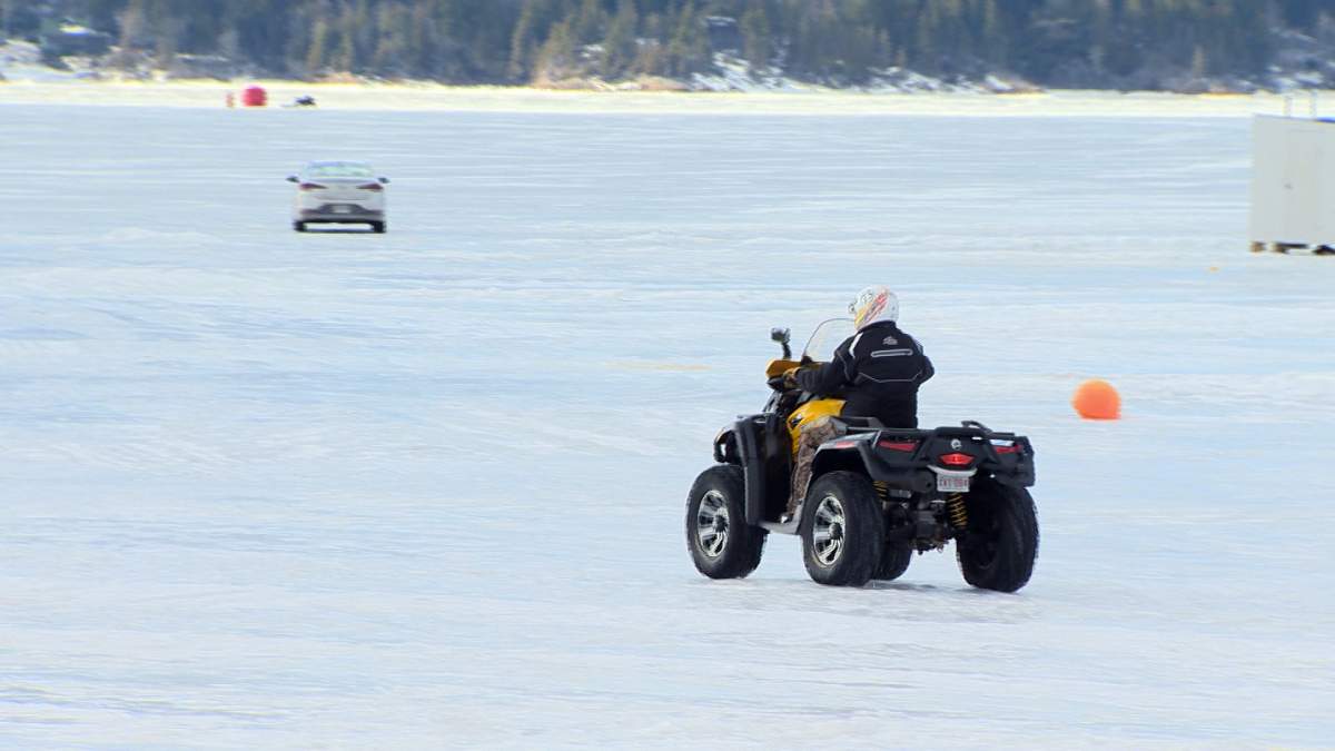 Ted Harley has been riding on the frozen river for as long as he can remember.