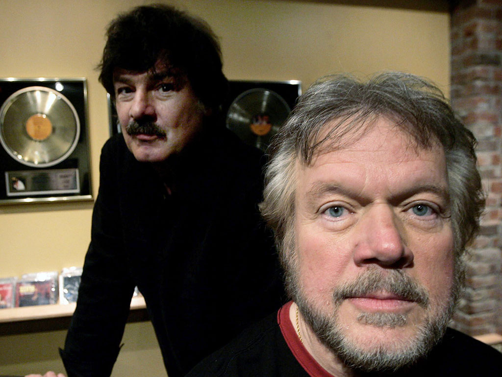 Formerly of the Guess Who, Randy Bachman, front, and Burton Cummings pose for a photograph in Toronto on Wednesday, April 26, 2006.
