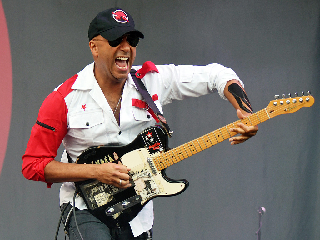 Tom Morello of Rage Against the Machine performs live with Prophets of Rage during the 28th Eurockeennes Festival in Belfort, France, on July 6, 2018.