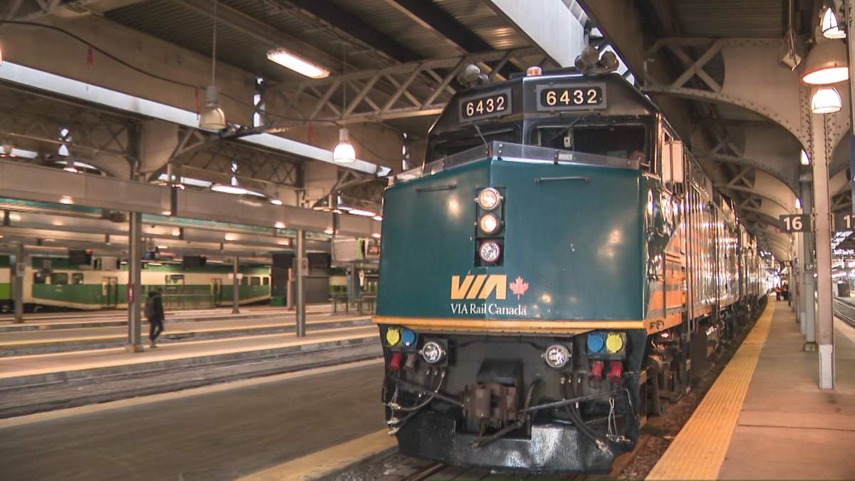 The Canadian departs from Toronto