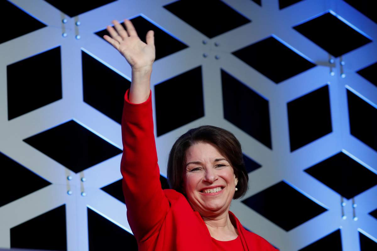 U.S. Democratic presidential candidate Amy Klobuchar speaks at a North Carolina Democratic Party event in Charlotte, North Carolina, U.S., February 29, 2020.