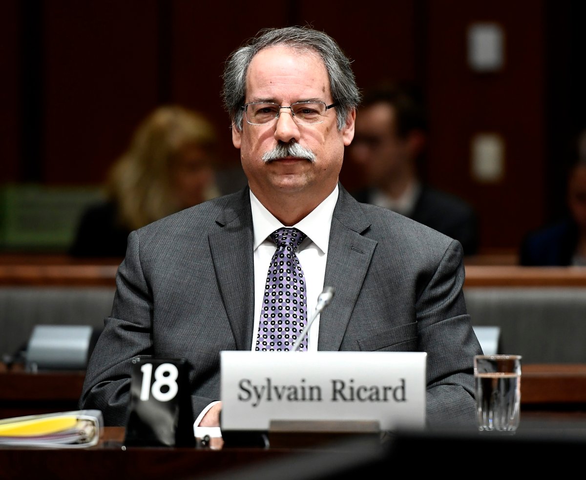 Interim Auditor General of Canada Sylvain Ricard prepares to appear before the Standing Committee on Public Accounts to discuss the spring report of the Auditor General on Parliament Hill in Ottawa on Thursday, May 16, 2019. 