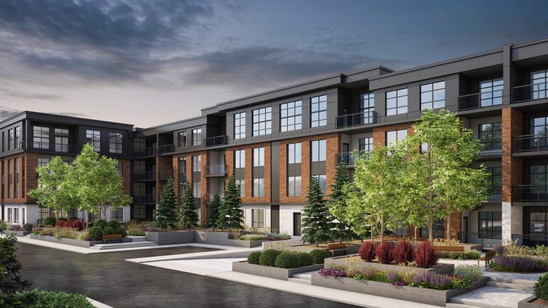 The Mulberry, a 5-storey 96-unit rental building featuring one- and two-bedroom homes, will be built in the residential district of West Springs.
