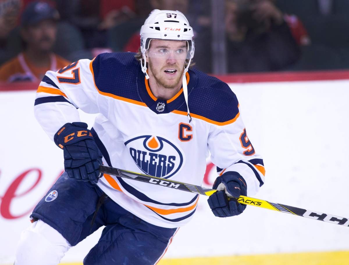 NHL profile photo on Edmonton Oilers player Connor McDavid at a game against the Calgary Flames in Calgary, Alta. on Sat., Feb. 1, 2020.  THE CANADIAN PRESS IMAGES/Larry MacDougal.