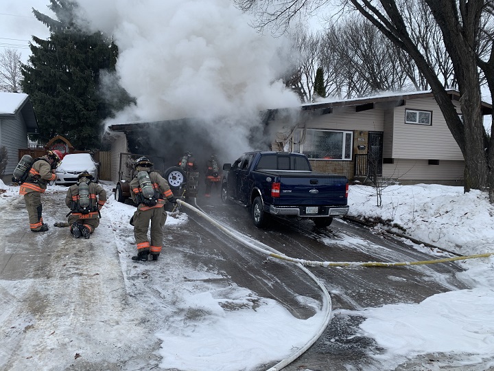 The Saskatoon Fire Department responded to a house fire Saturday on the 2000 block of Woodward Avenue .