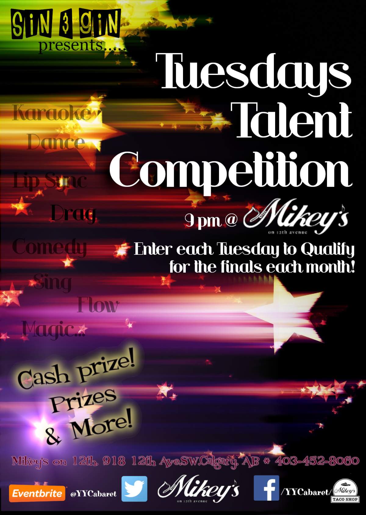 YYC Tuesdays Talent Competition – Monthly at Mikey’s on 12th - image