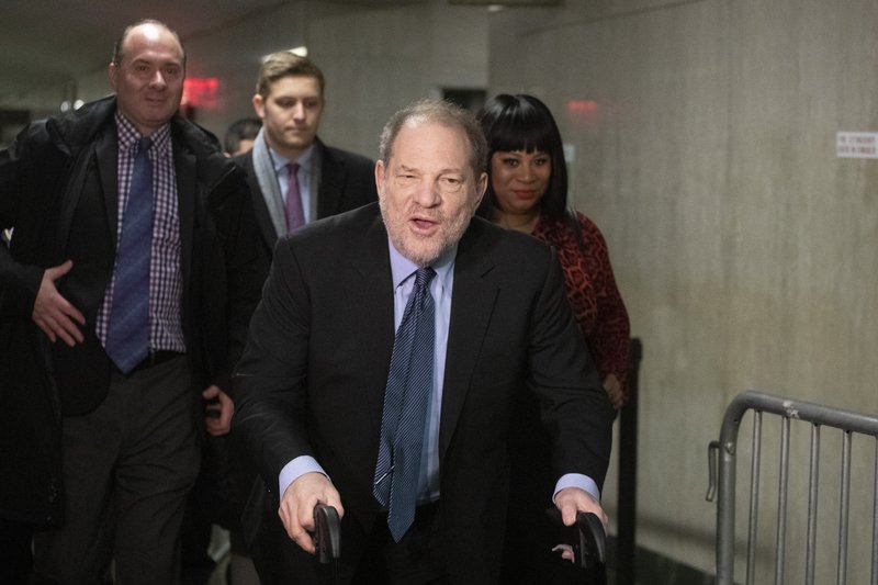 Harvey Weinstein arrives for his rape trial, Tuesday, Feb. 11, 2020 in New York. 