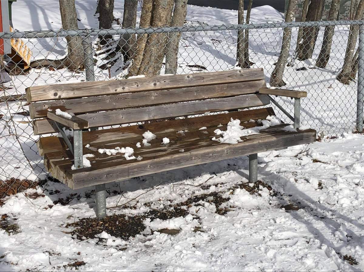 Halifax Regional Police say that a man who showed up for a first date was nearly robbed at this bench in the Cranberry Crescent playground.  