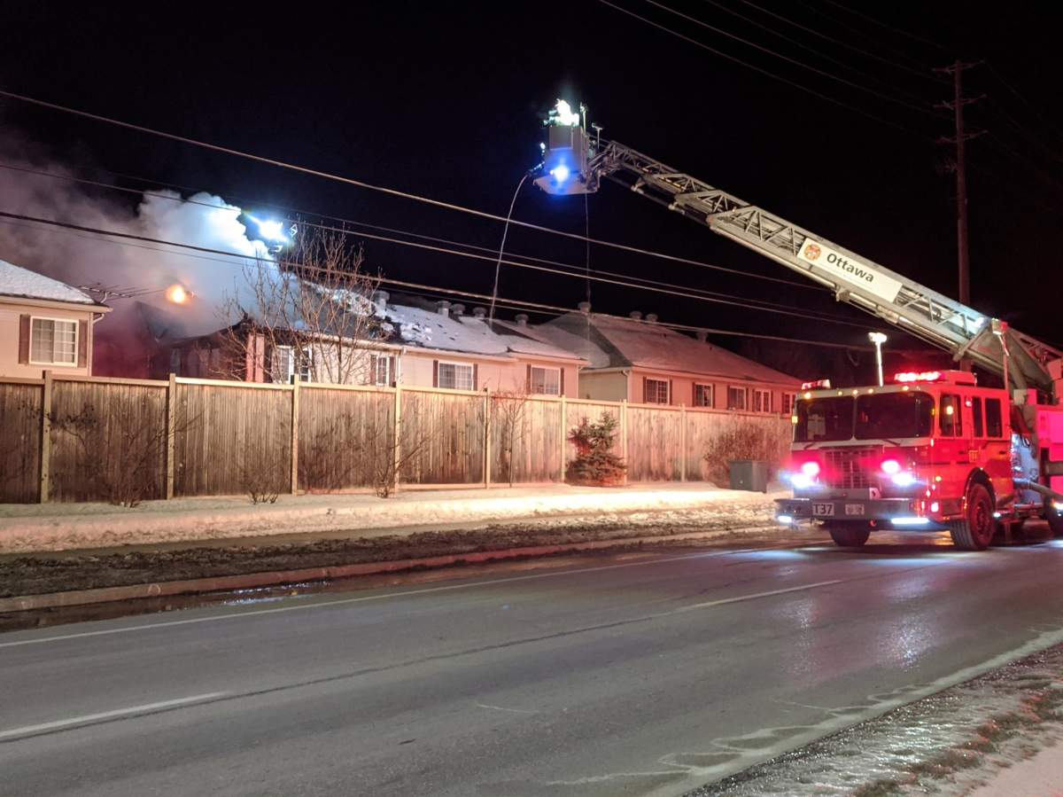 Ottawa firefighters fought a two-alarm blaze early Friday morning that ripped through a two-storey home in the suburb of Barrhaven.