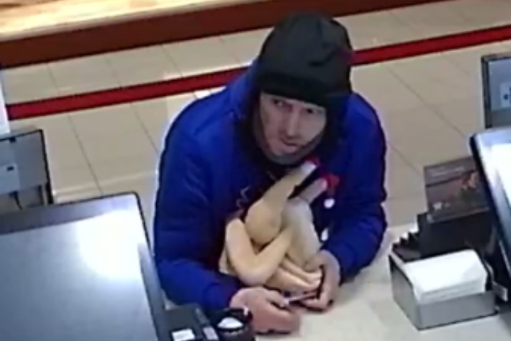 On Feb. 11, 2020 at approximately 1:22 p.m., RCMP allege a male suspect placed a rubber chicken over a donation box to conceal it, and left the business. 