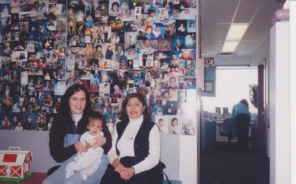 Bev Ray with baby Jose Robles.