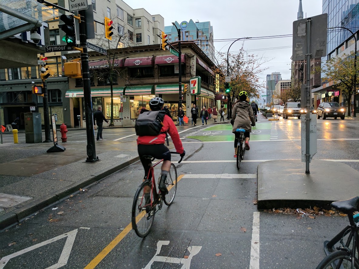 Downtown cheap bike lanes