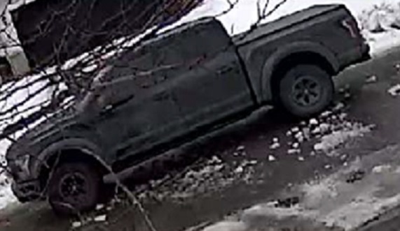 Ottawa police have linked this black Ford pickup truck to a series of break-ins at homes in Kanata and Orléans in early February.