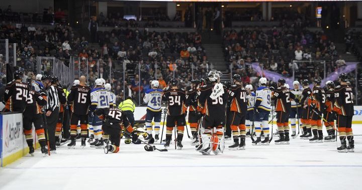 NHL game between Blues and Ducks postponed after d