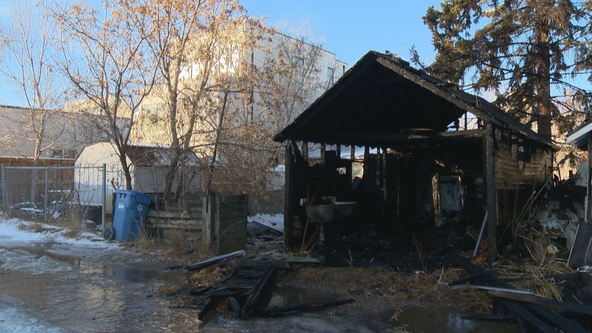 A garage fire in northeast Calgary is being investigated as suspicious.