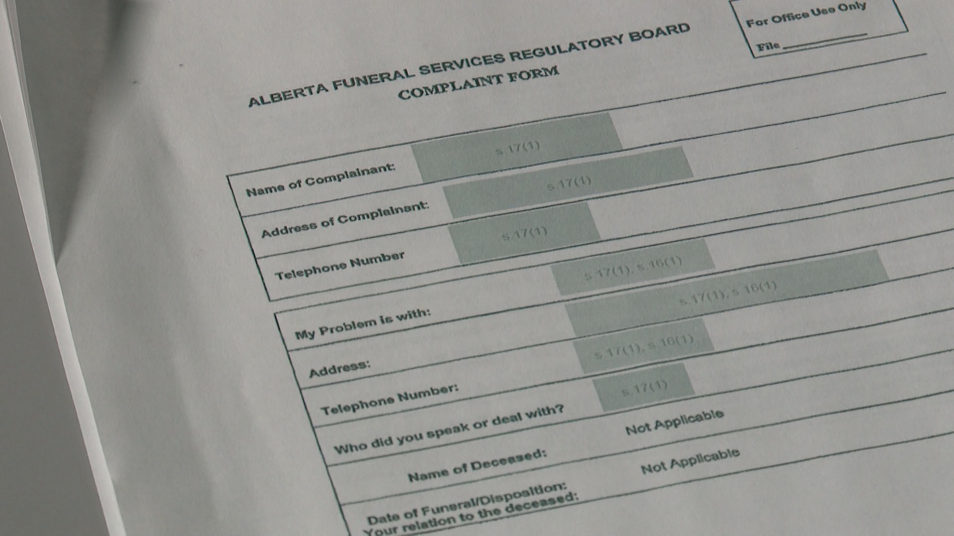 COMPLAINT FORM Globalnews Ca   Complaint Form 