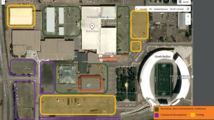 A concept site plan provided by REAL in a presentation to the City of Regina on Feb. 19, 2020.