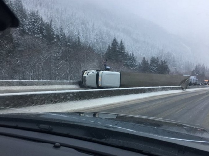 A vehicle incident along the Coquihalla closed the southbound lanes on Friday morning.