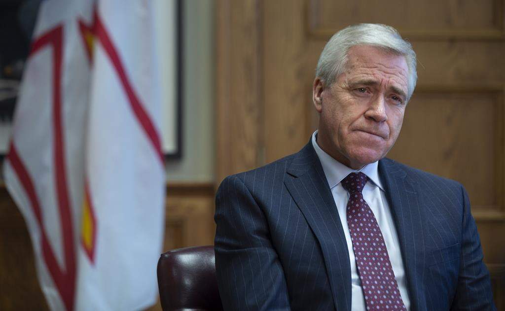 Newfoundland and Labrador Premier Dwight Ball poses for a picture in his office at the Confederation Building in St. John’s on February 18, 2020. The contest to replace Newfoundland and Labrador Premier Dwight Ball as leader of the province’s Liberal Party has begun. THE CANADIAN PRESS/Paul Daly