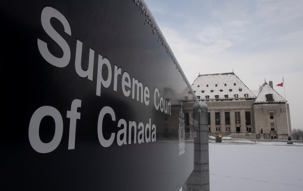 The Supreme Court of Canada is seen in Ottawa on January 16, 2020.