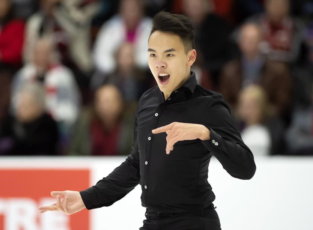 Nam Nguyen performs during the Men's Short program at the 2020 Canadian Tire National Skating Championships in Mississauga, Ont., on Jan. 17, 2020. Nguyen, a two-time Canadian champion, was among the athletes named to Canada's world championship figure skating team on Thursday.