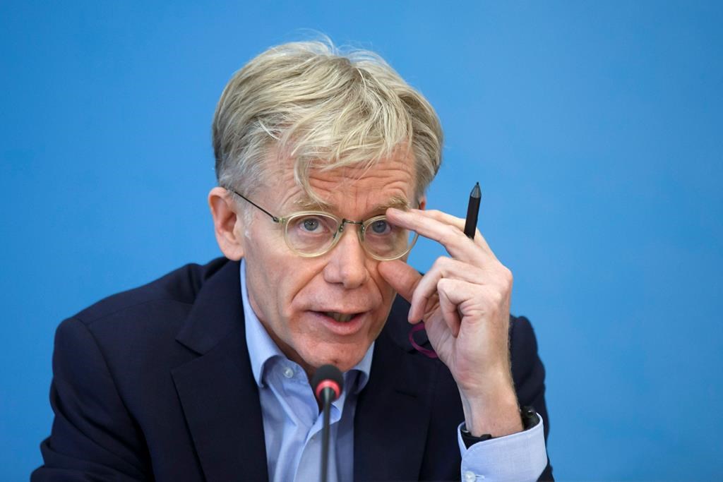 Bruce Aylward, Team Lead WHO-China joint mission on COVID-19, speaks to the media about the COVID-19 after returning from China, during a press conference, at the World Health Organization, WHO, headquarters in Geneva, Switzerland, Tuesday, Feb. 25, 2020.