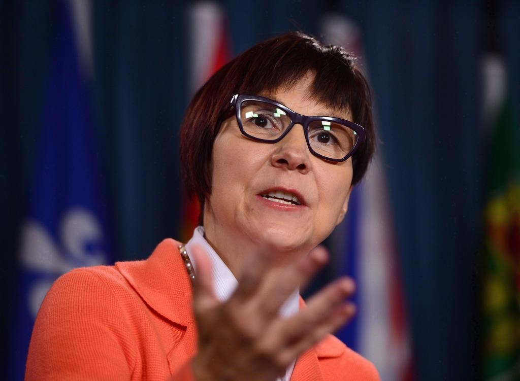 Cindy Blackstock, Executive Director of First Nations Child and Family Caring Society holds a press conference on Parliament Hill in Ottawa on Thursday, Sept. 15, 2016.
