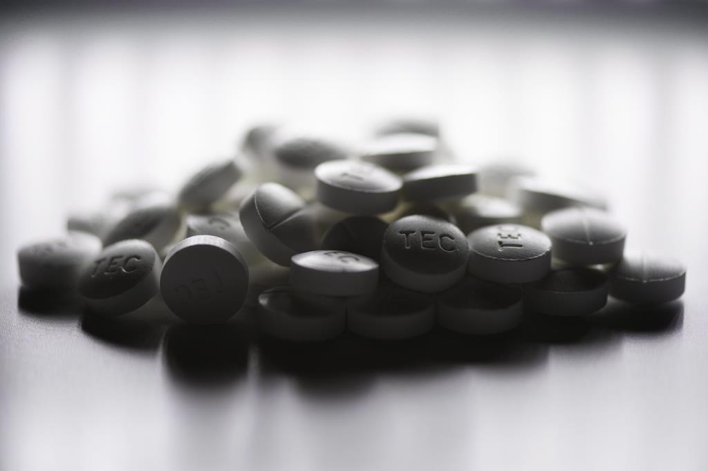 Prescription pills containing oxycodone and acetaminophen are shown on June 20, 2012. How governments fund the country's fight against the opioid crisis may contribute to "a lack of progress" on the issue, says newly disclosed documents that probe an alternative financing model eyed by Health Canada.  THE CANADIAN PRESS/Graeme Roy.