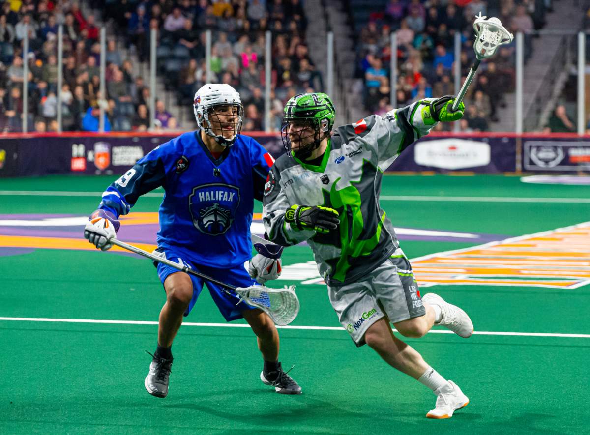 The Halifax Thunderbirds battled it out with the Saskatchen Rush at the Scotiabank Centre in Halifax on Feb. 15, 2020. 