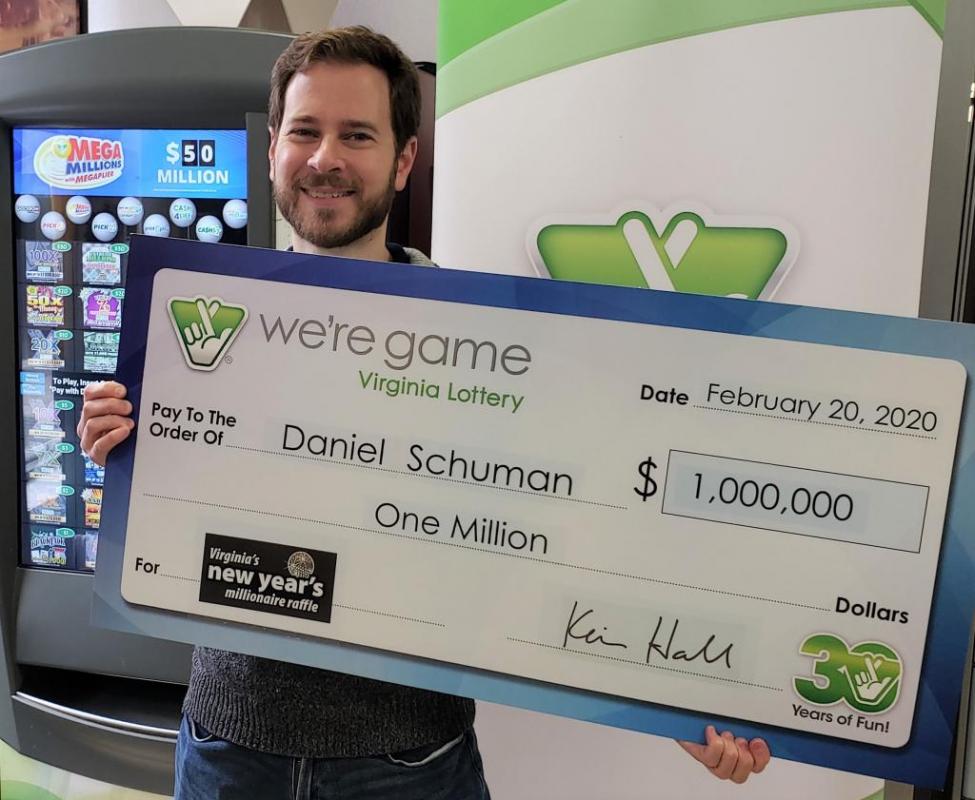 Daniel Schuman ended up winning $1 million on a lottery ticket given to him as a gift.