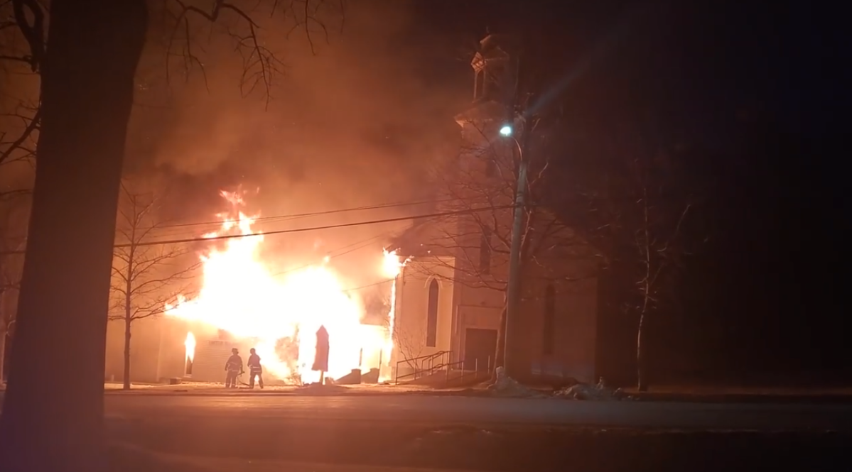 The fire at the church hall in Digby, N.S., started at around 6 a.m. 