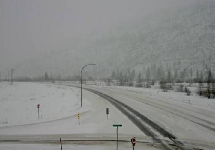 A look at road conditions on Highway 5 south of where the collision occurred on Wednesday. 