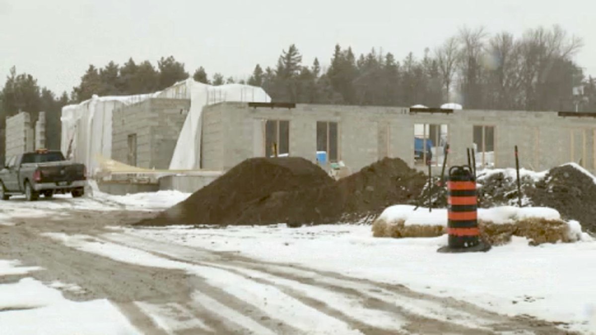 Construction continues on the new elementary school in East City in Peterborough.