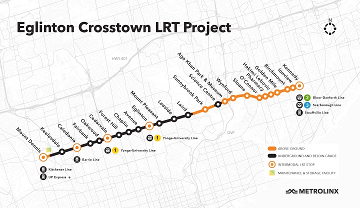 Toronto’s Eglinton Crosstown LRT opening delayed until 2022 - Toronto ...