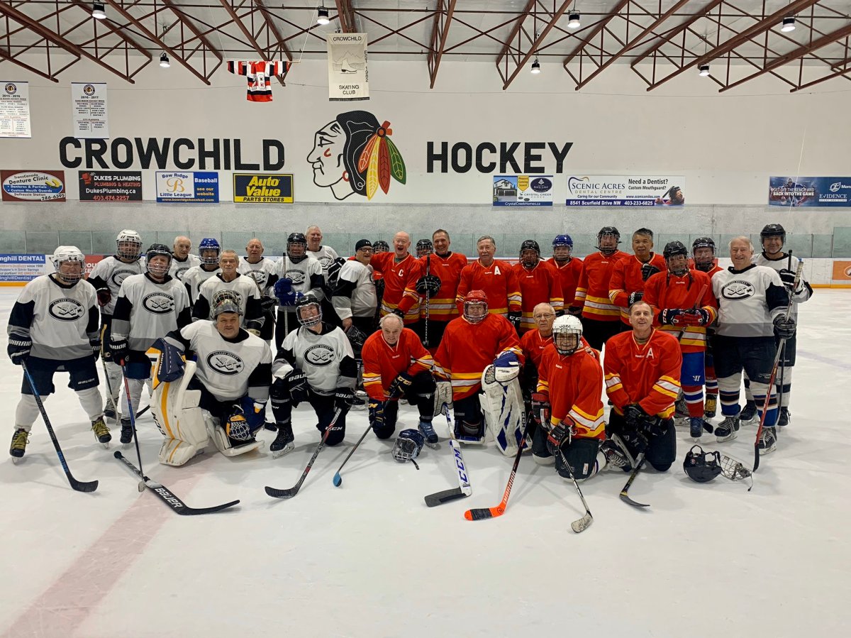 Calgary’s oldest registered hockey player celebrates 90th birthday on