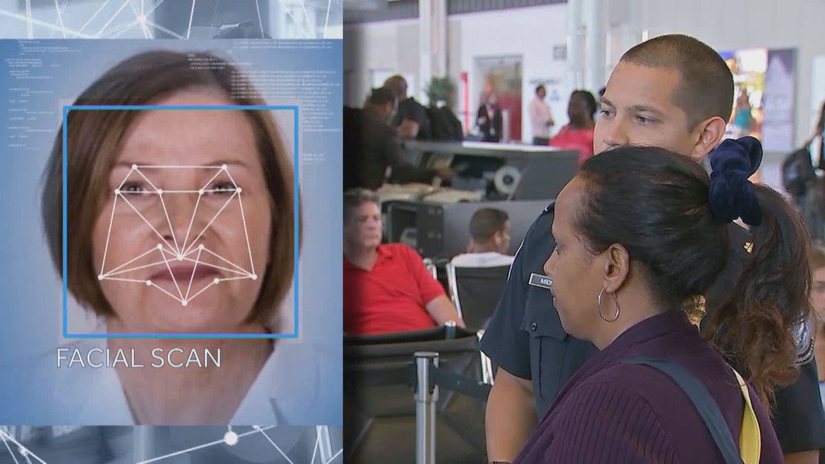 File shot of facial recognition technology in use. 