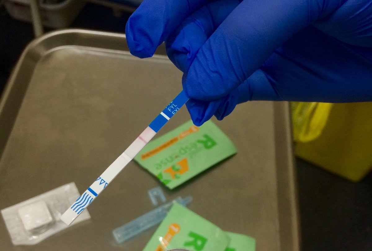 New take-home drug-testing strips are available and offer an alternative to clients who previously had to come into supervised consumption sites, IHA said. 