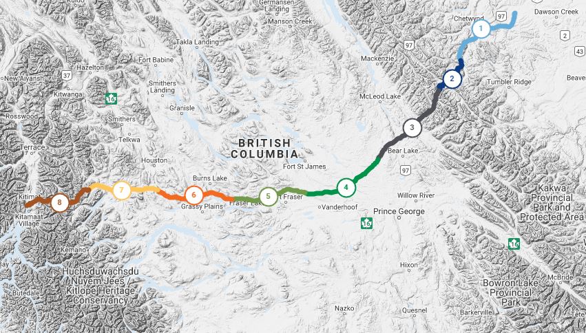 The final route of the Coastal GasLink pipeline, as shown on its official website.
