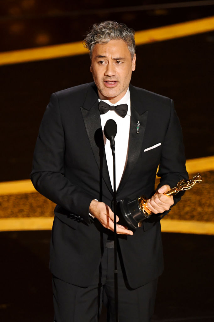 Taika Waititi accepts the Writing Adapted Screenplay award for ‘Jojo Rabbit’ onstage during the 92nd annual Academy Awards at Dolby Theatre on Feb. 9, 2020 in Hollywood, Calif.