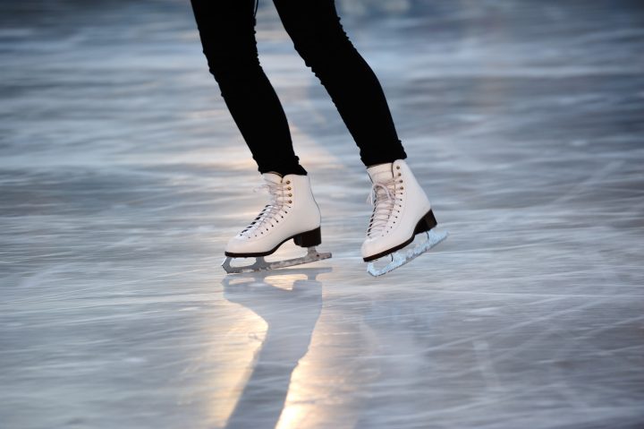 Skating girl, low light