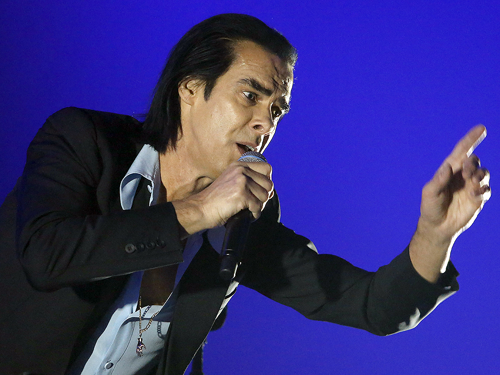 Nick Cave performs live on stage with the Bad Seeds at The O2 Arena on Sept. 30, 2017, in London, England.
