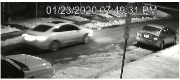 Hamilton police say a light-coloured sedan is believed to have been the getaway vehicle for an alleged shooter leaving Gordon Street on Jan. 23, 2020.