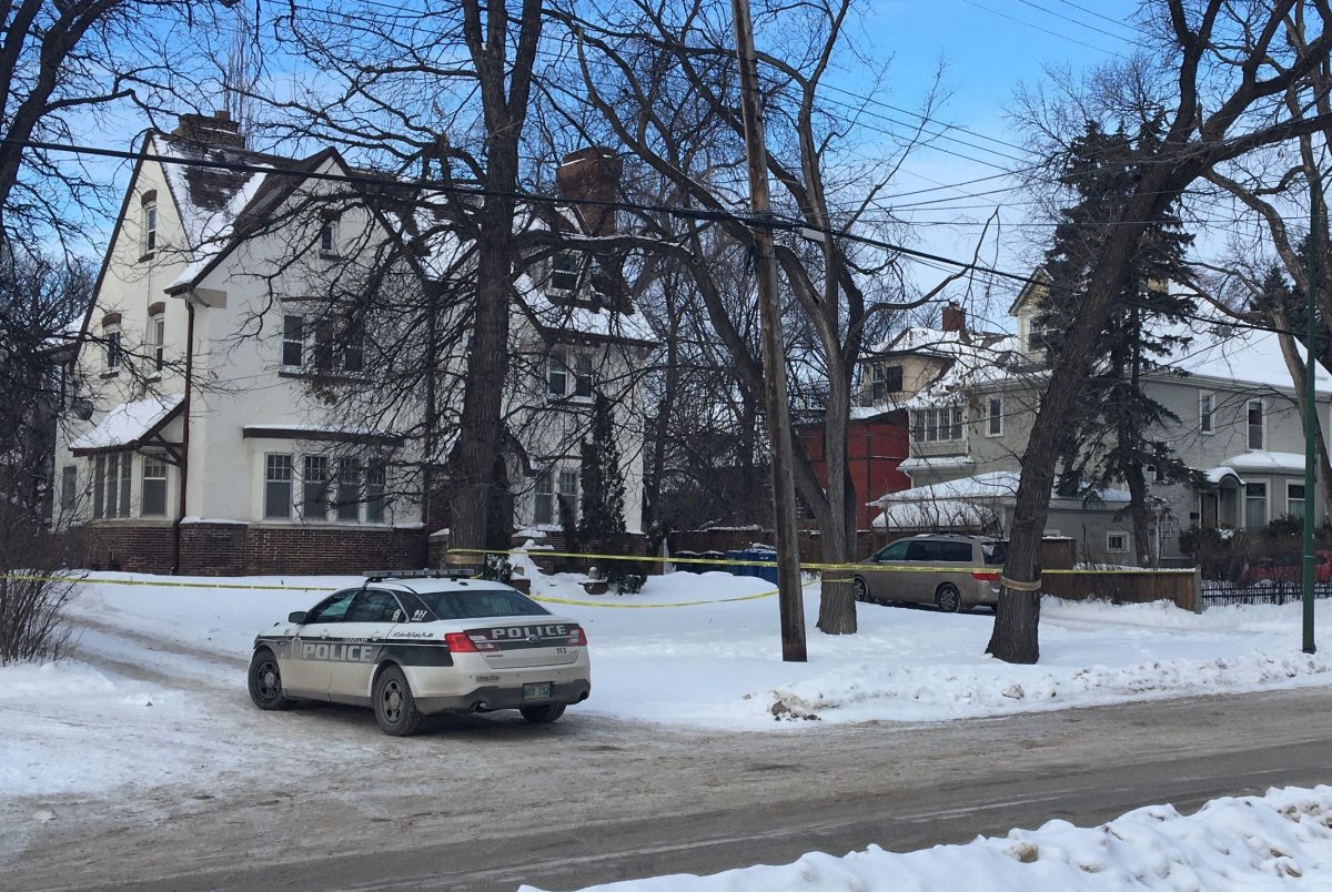 Winnipeg police at the scene at 6 Middle Gate on Tuesday, Feb. 11, 2020.