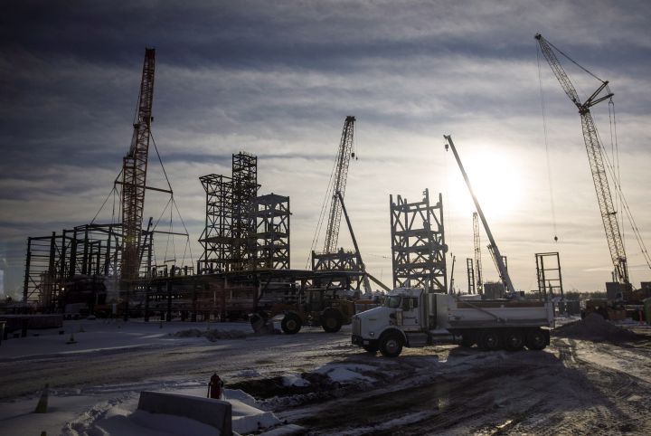 Inter Pipeline's Heartland Petrochemical Complex is shown under construction in Fort Saskatchewan, Alta., on Thursday, January 10, 2019. 