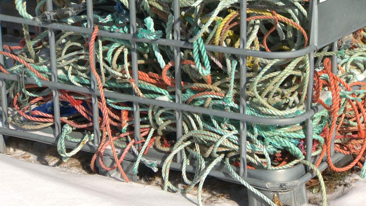 The bins have collected over 12,000 pounds of rope, says Walker.